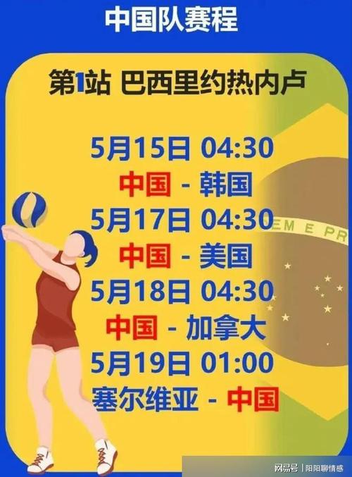 奥运女排直播时间表